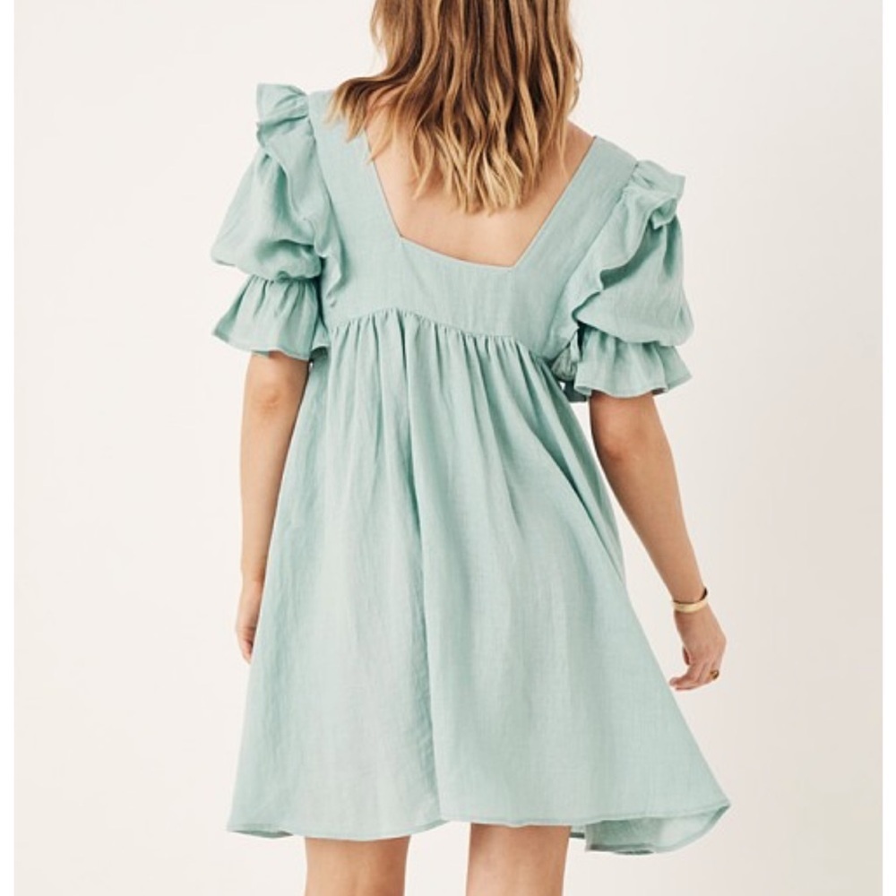 Spell Mint Green Ruffled Mini Dress - Picture 13 of 14